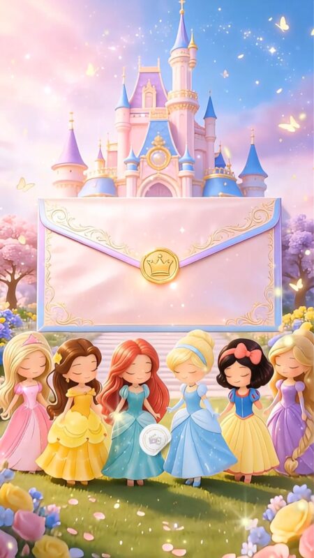 Convite Cinemágico Interativo - Princesas Cute 4