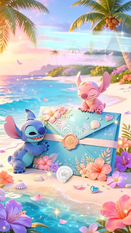 Convite Cinemágico - Stitch e Angel