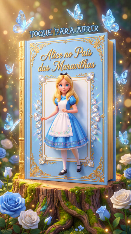 Convite Cinemágico Interativo - Alice no País das Maravilhas