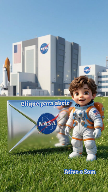 Convite Cinemágico Interativo - Astronauta Menino
