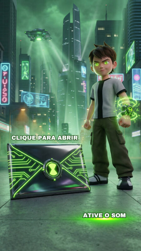 Convite Cinemágico Interativo - Ben 10