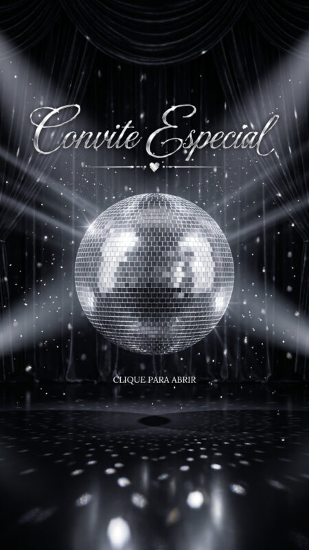 Convite Cinemágico Interativo - Discos Globos - 15 Anos - 1 Cena