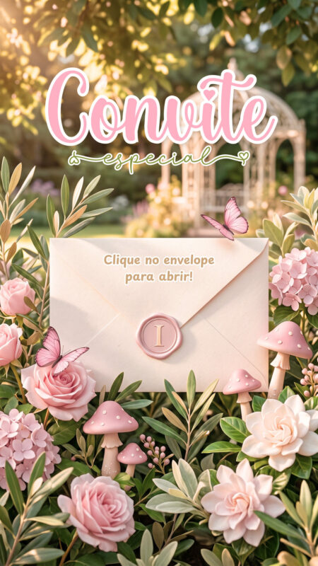Convite Cinemágico Interativo - Jardim Encantado 8 - 4 cenas