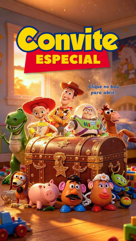 Convite Cinemágico Interativo - Toy Story - 4 Cenas
