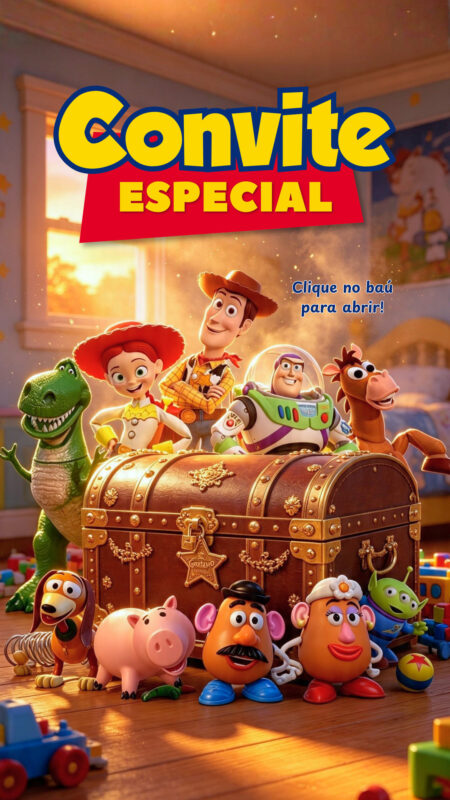 Convite Cinemágico Interativo - Toy Story - 4 Cenas