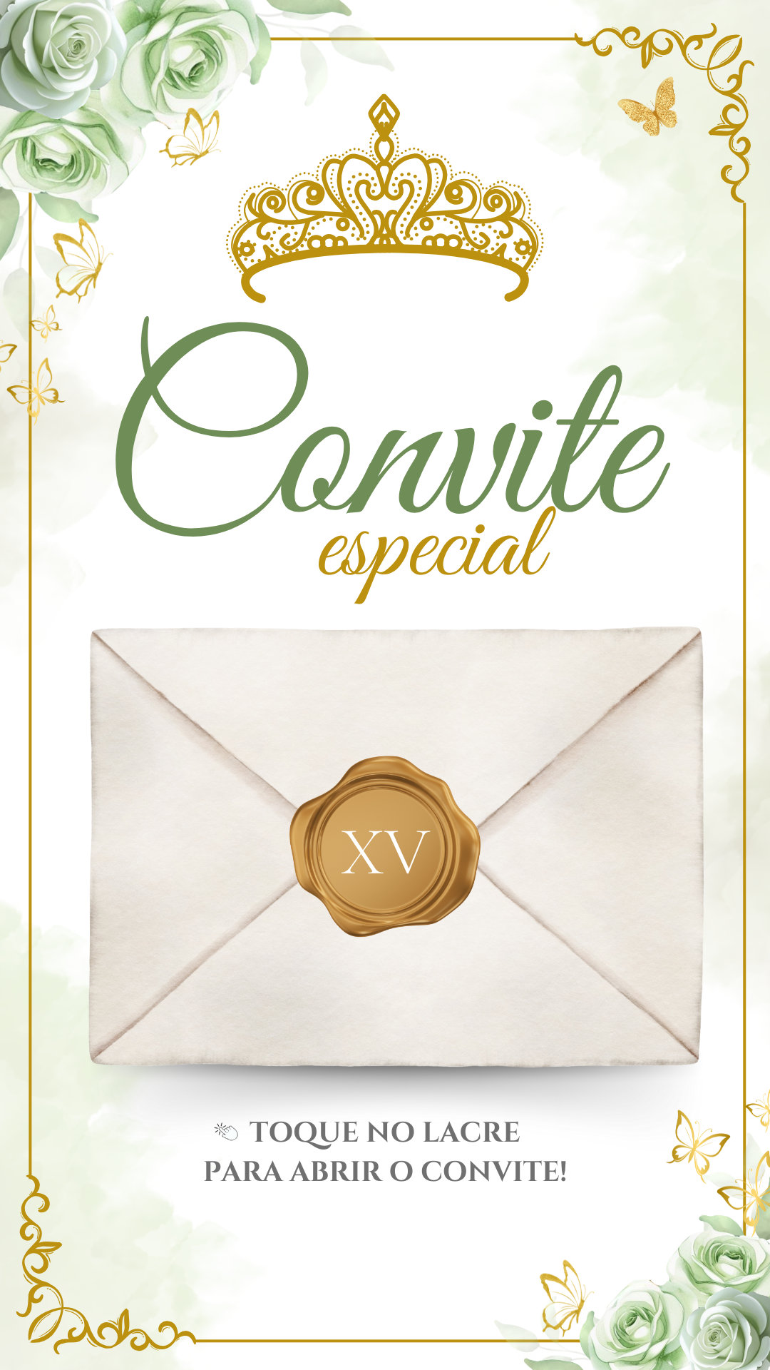 Convite Infinity - 15 anos Verde - Imagem 2