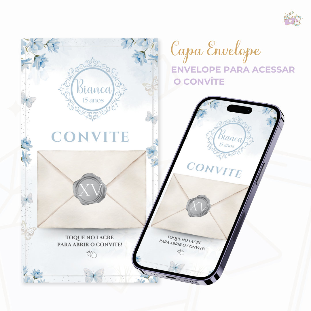 Convite Infinity - Azul Claro 1 - Imagem 4