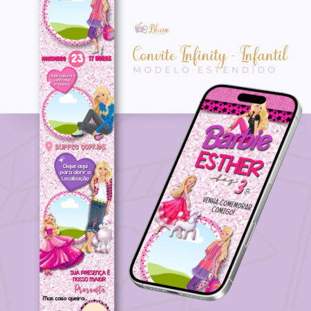 Convite Infinity - Barbie