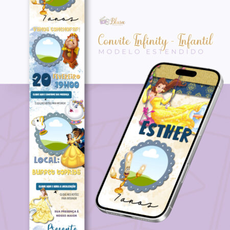 Convite Infinity - Bela e a Fera