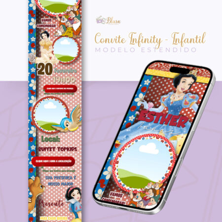 Convite Infinity - Branca de Neve