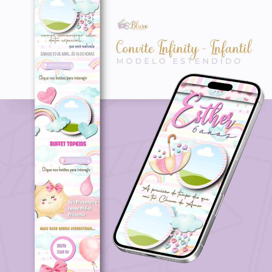 Convite Infinity - Chuva de Amor