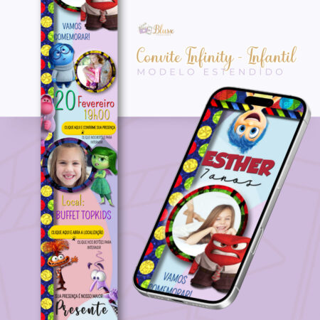 Convite Infinity - Divertidamente 2