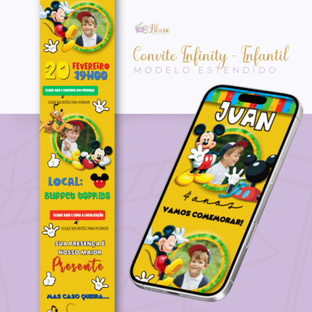 Convite Infinity - Mickey