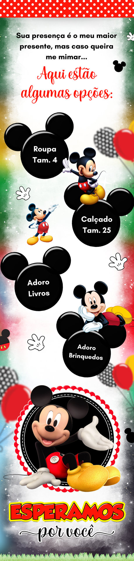 Convite Infinity - Mickey Mouse - Imagem 2