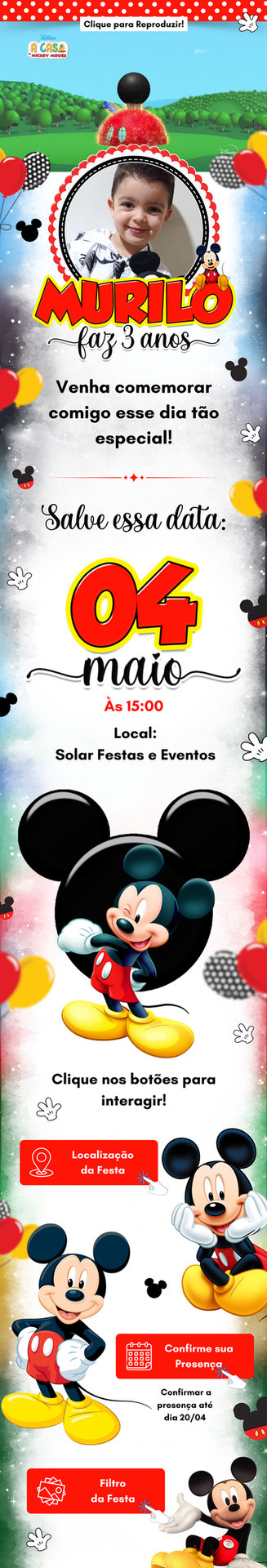 Convite Infinity - Mickey Mouse - Imagem 3
