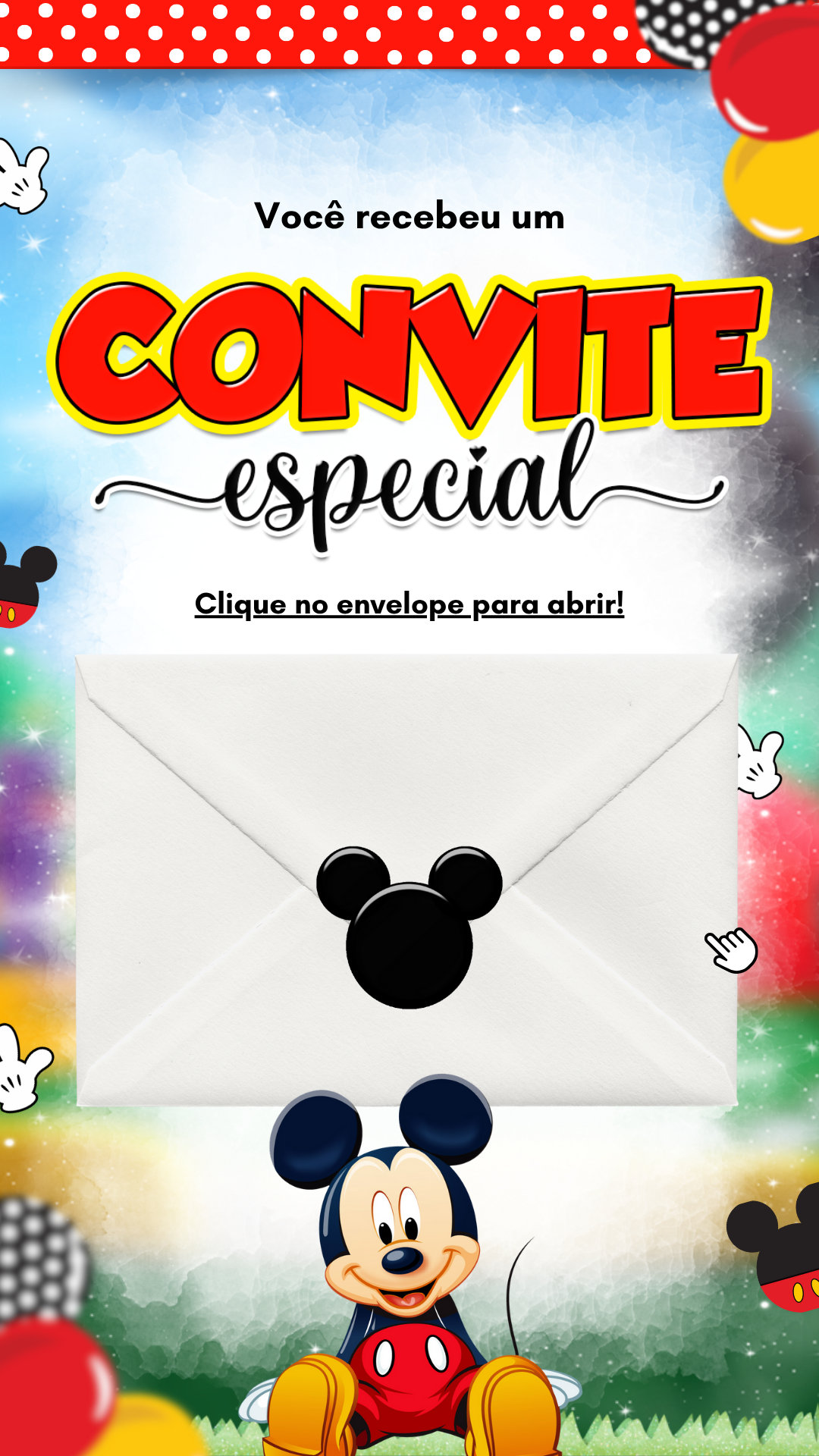 Convite Infinity - Mickey Mouse - Imagem 4