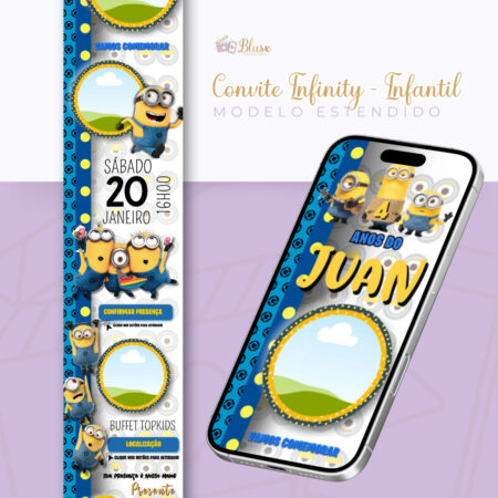 Convite Infinity - Minions