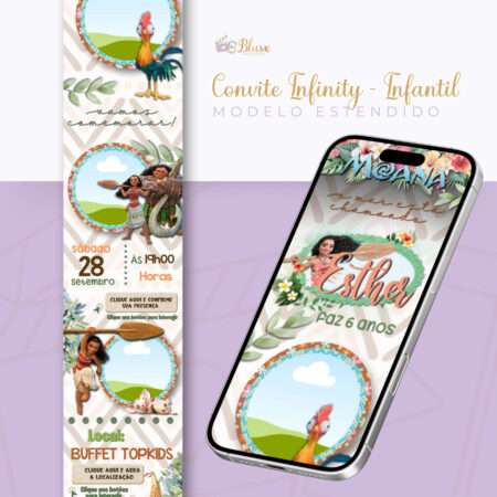 Convite Infinity - Moana