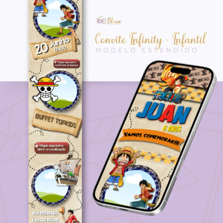 Convite Infinity - One Piece