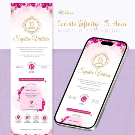 Convite Infinity - Pink 1