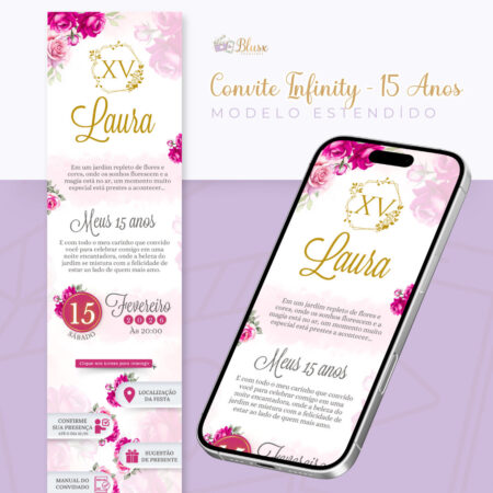 Convite Infinity - Pink 2