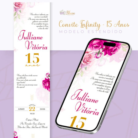 Convite Infinity - Pink 3