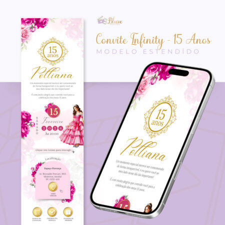 Convite Infinity - Pink 4