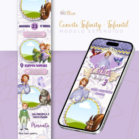 Convite Infinity - Princesa Sofia