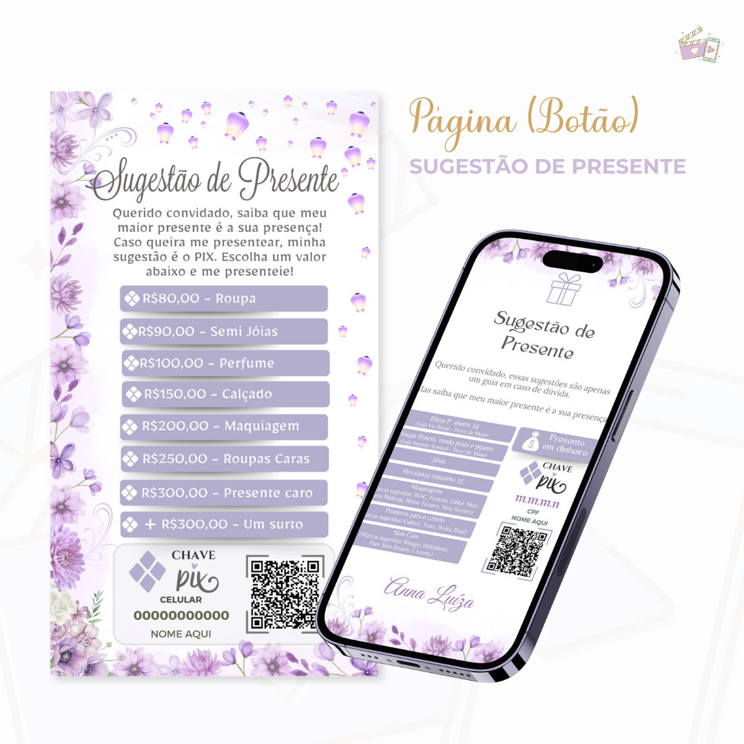 Convite Infinity - Rapunzel Lilás 1 - Imagem 4