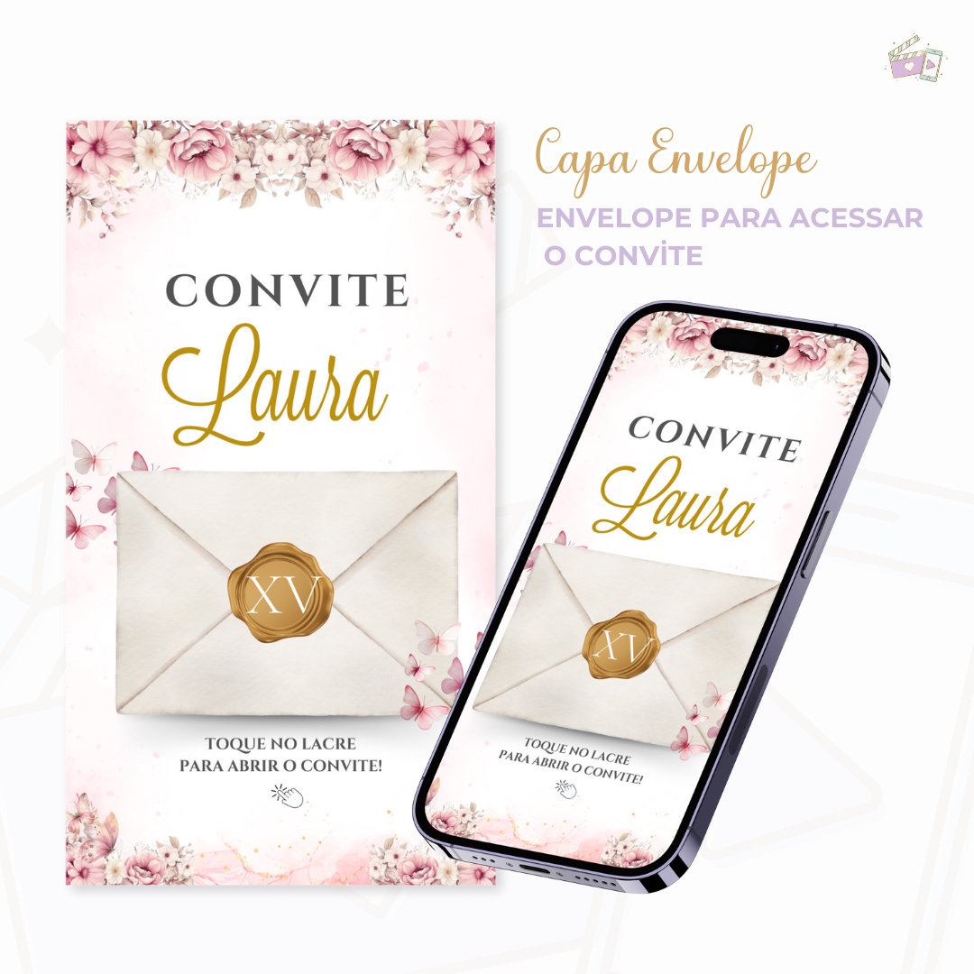 Convite Infinity - Rosa 2 - Imagem 3