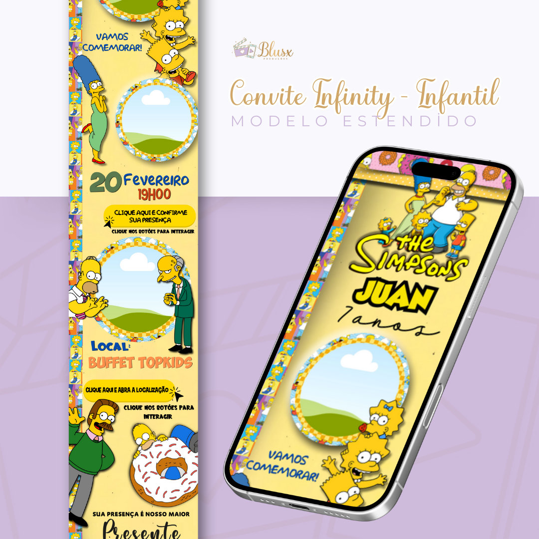 Convite Infinity - Simpsons