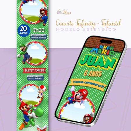 Convite Infinity - Super Mario
