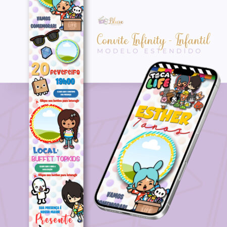 Convite Infinity - Toca Life