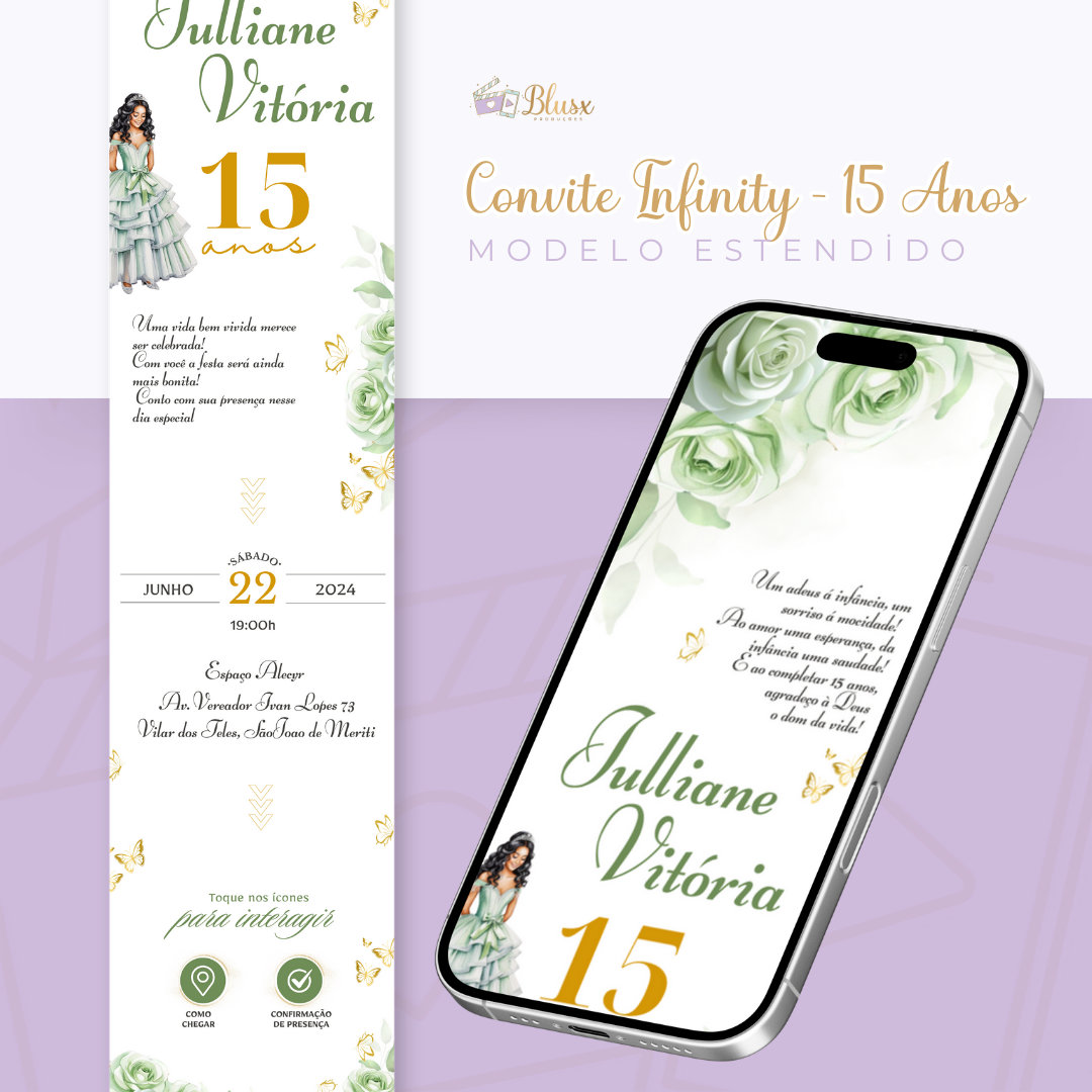 Convite Infinity - Verde 2