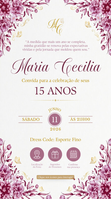 Convite Interativo - 15 Anos