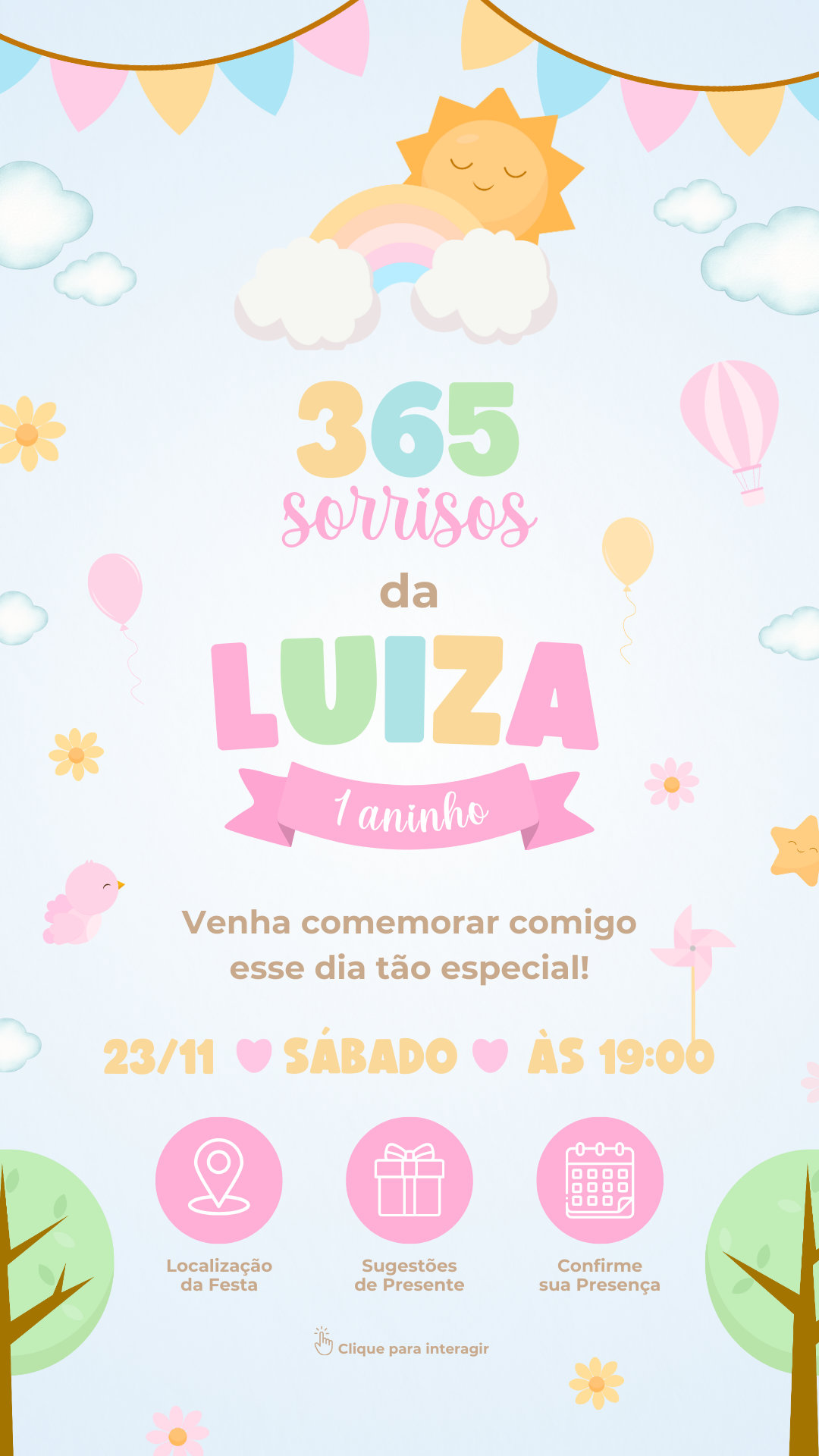 Convite Interativo - 365 Sorrisos #1