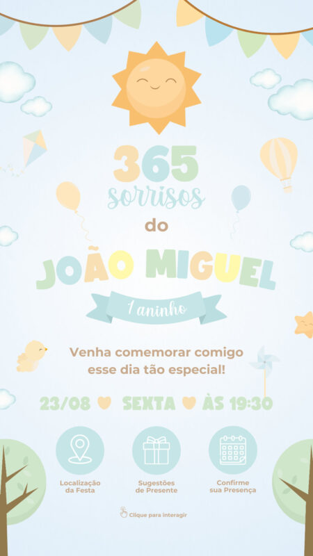 Convite Interativo - 365 Sorrisos
