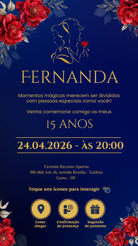 Convite Interativo - A Bela e a Fera 2