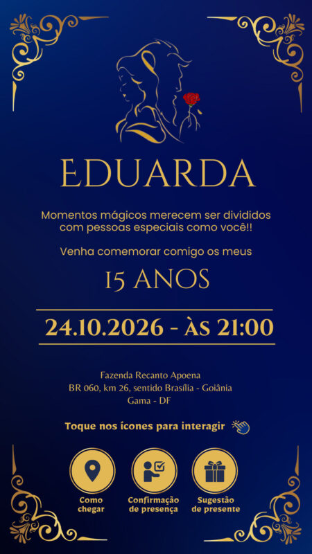 Convite Interativo - A Bela e a Fera 3
