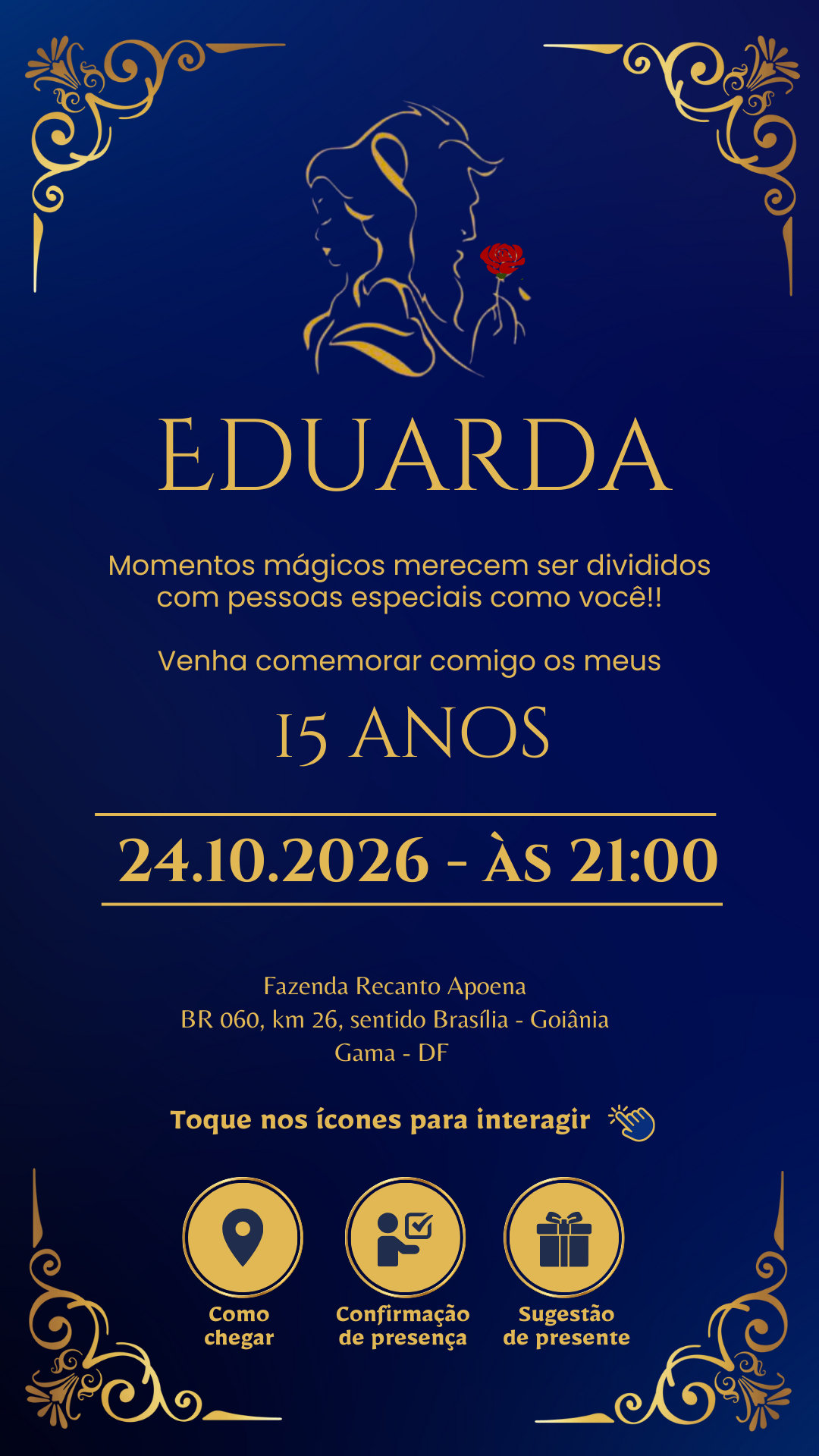Convite Interativo - A Bela e a Fera 3