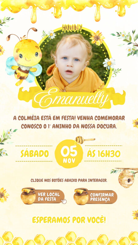 Convite Interativo - Abelhinha