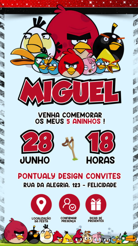 Convite Interativo - ANGRY BIRS