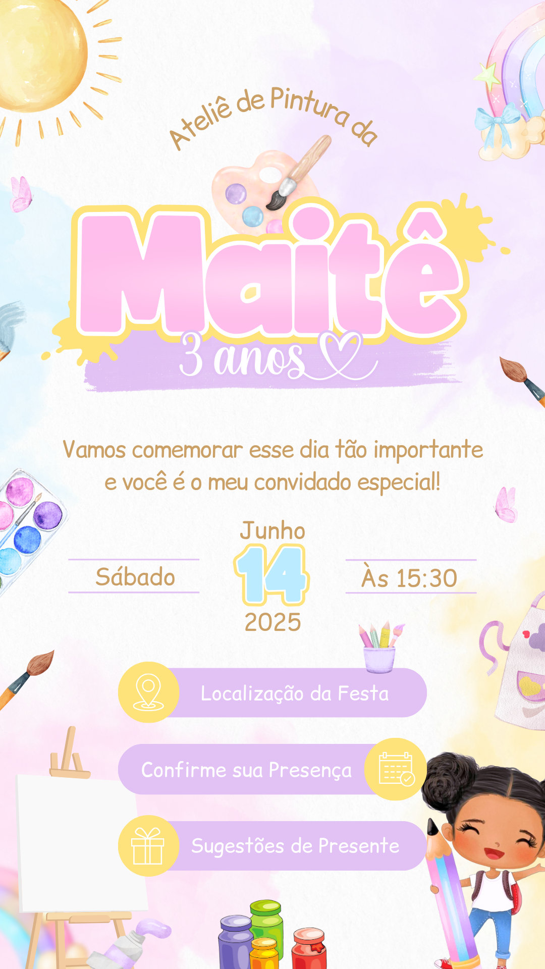 Convite Interativo - Ateliê de Pintura