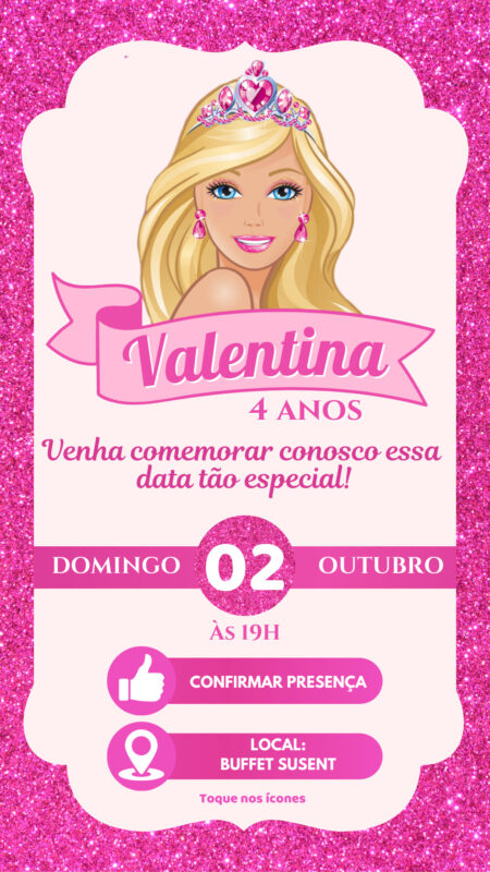 Convite Interativo - Barbie