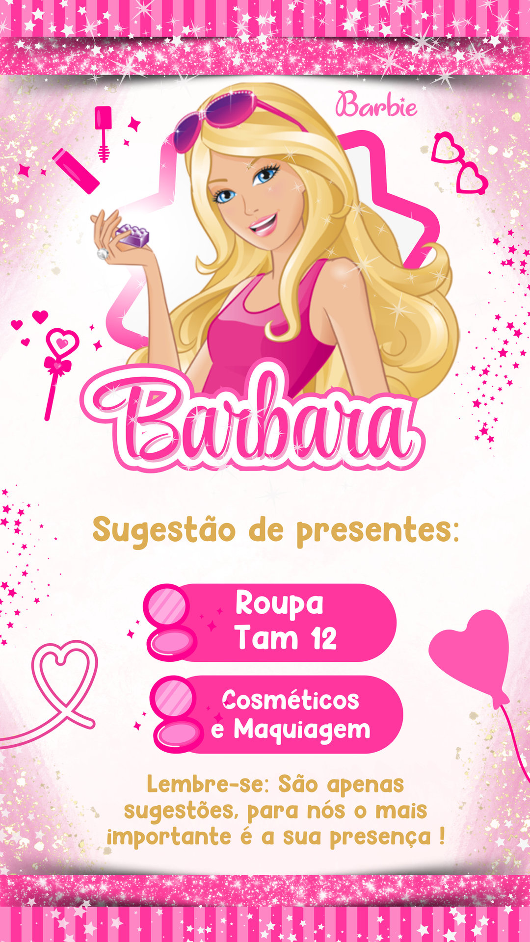 Convite Interativo - Barbie - Imagem 2