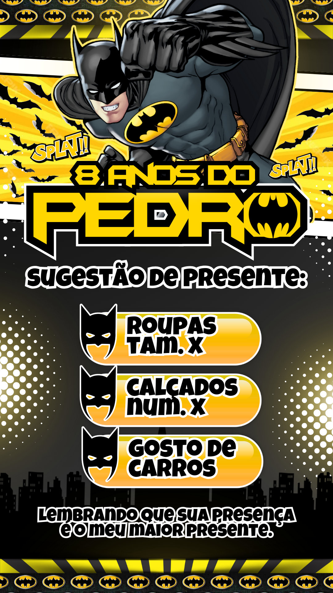 Convite Interativo - Batman - Imagem 2