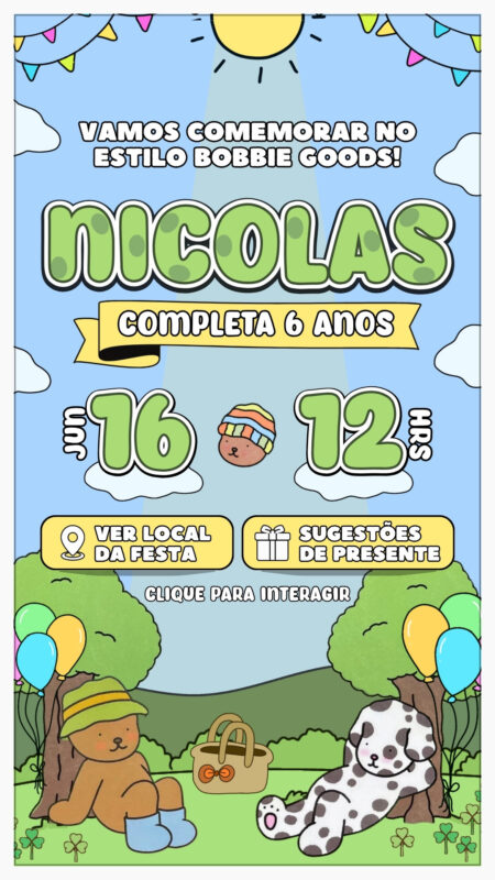 Convite Interativo - Bobbie Goods