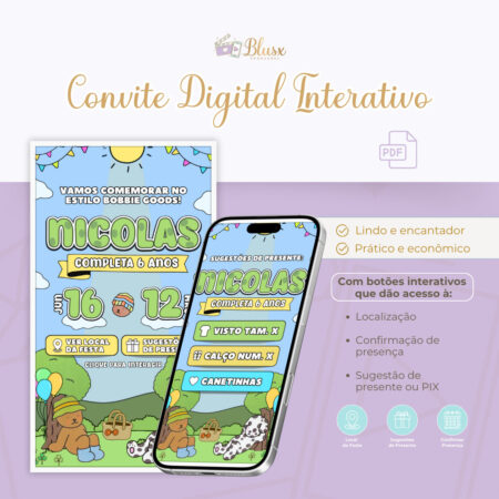 Convite Interativo - Bobbie Goods