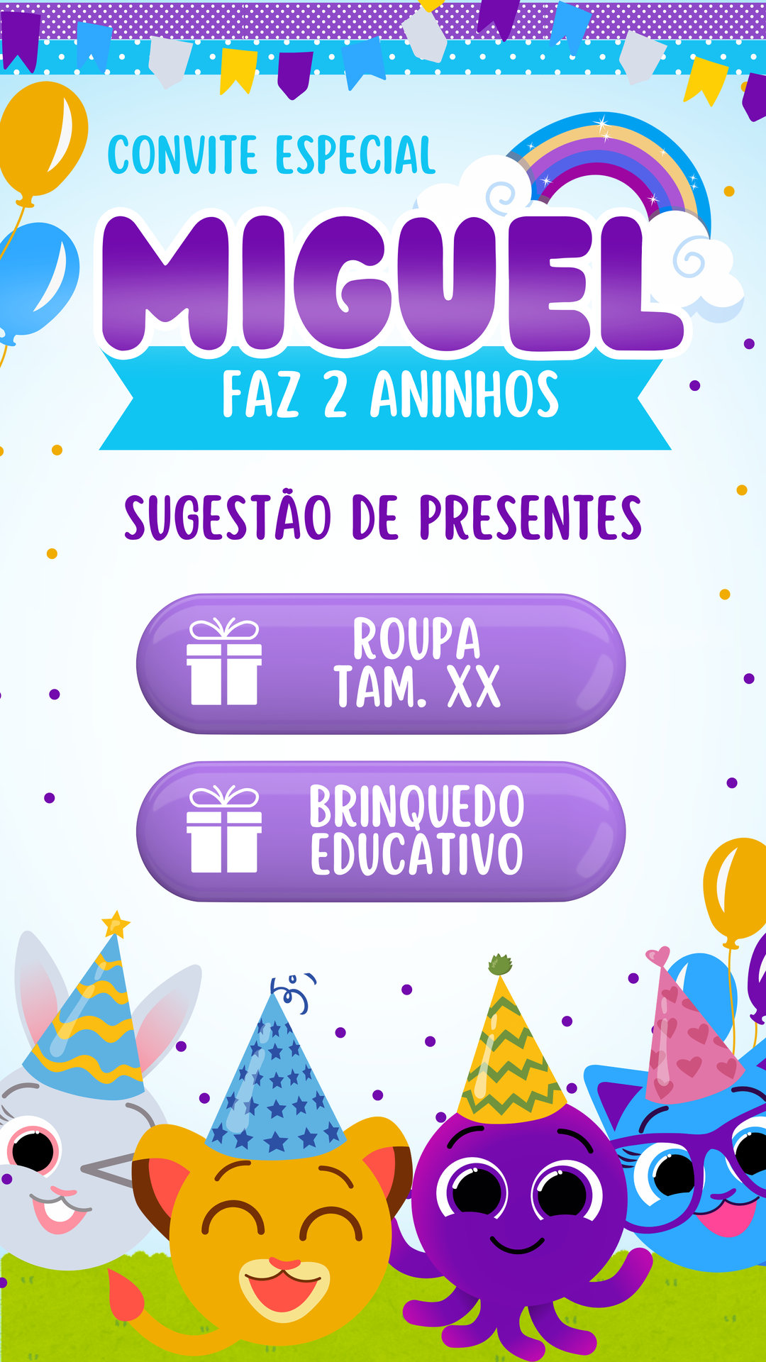 Convite Interativo - Bolofofos - Imagem 2