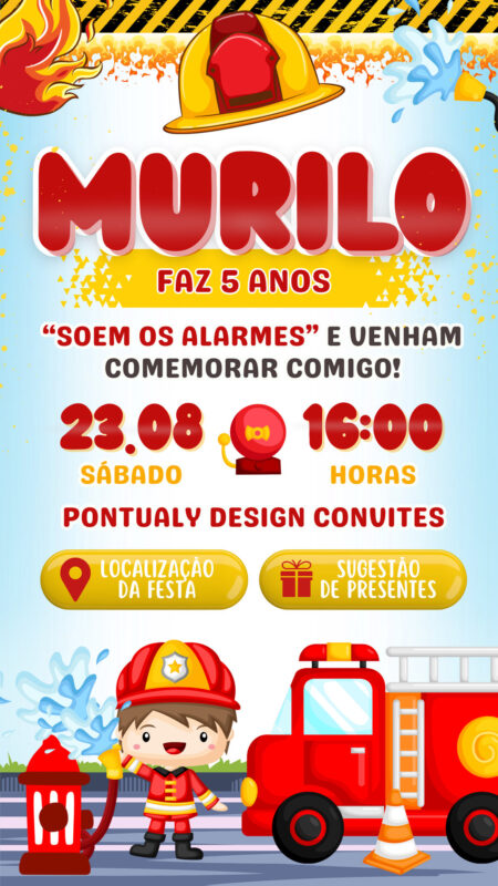 Convite Interativo - Bombeiros